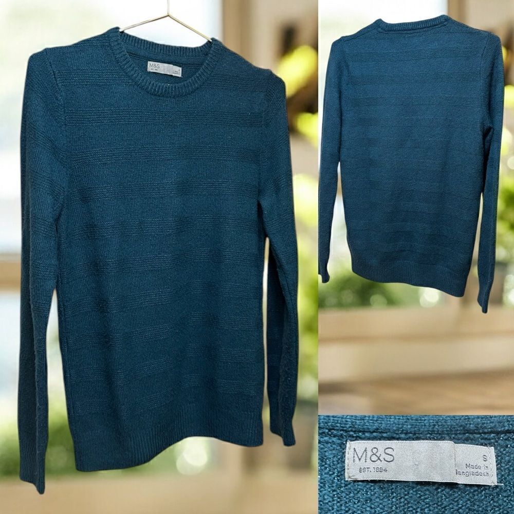 🔥 M&S EST 1884 KNIT Crew Neck Sweater Jumper Size S
